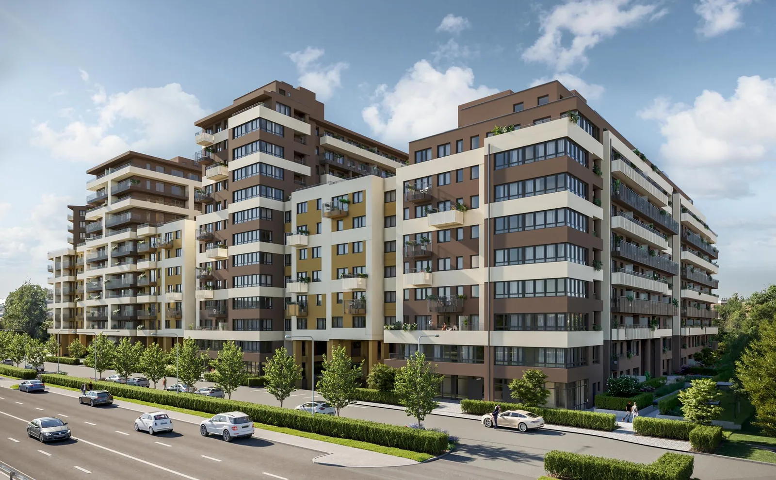 A New Palace lakópark II. ütemének látványterve